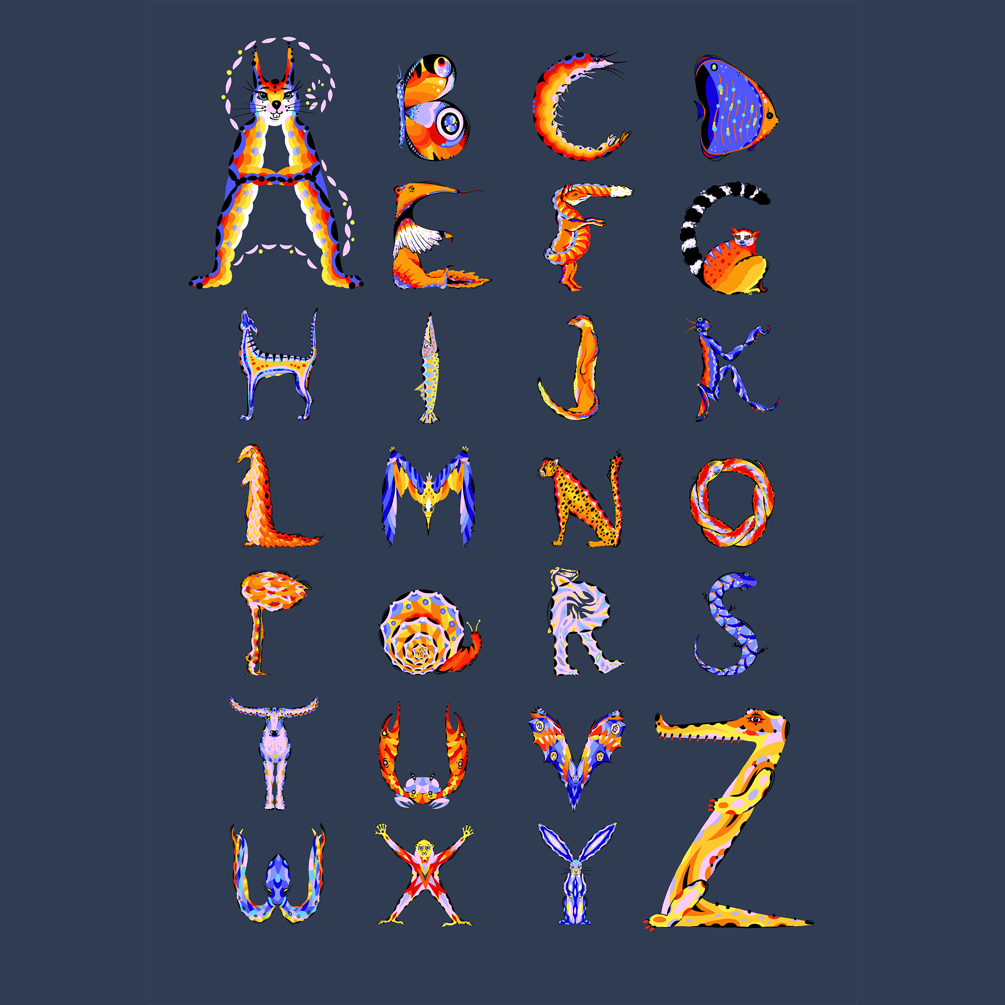 aase hopstock lettering illustrated alphabet