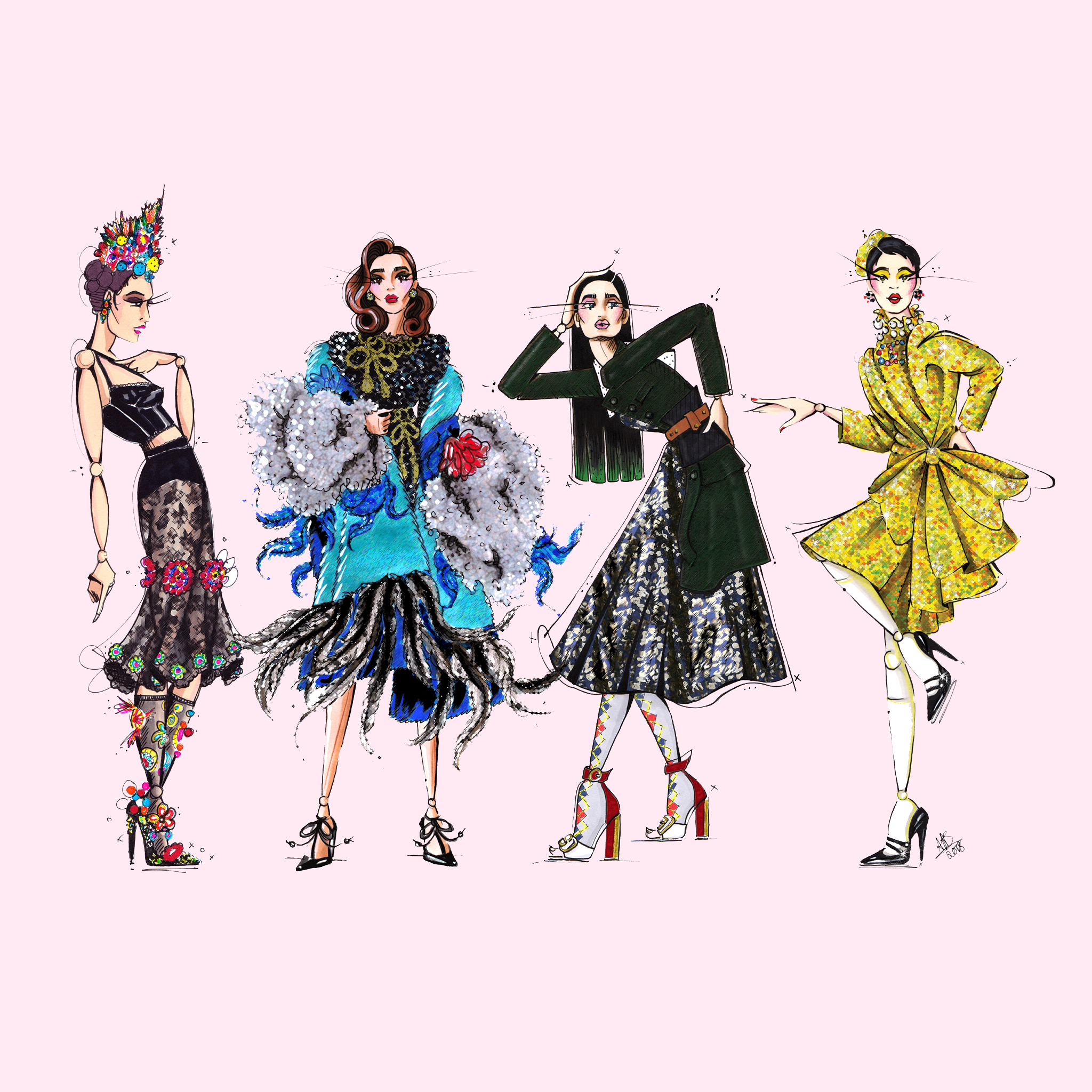 aase hopstock fashion design illustration