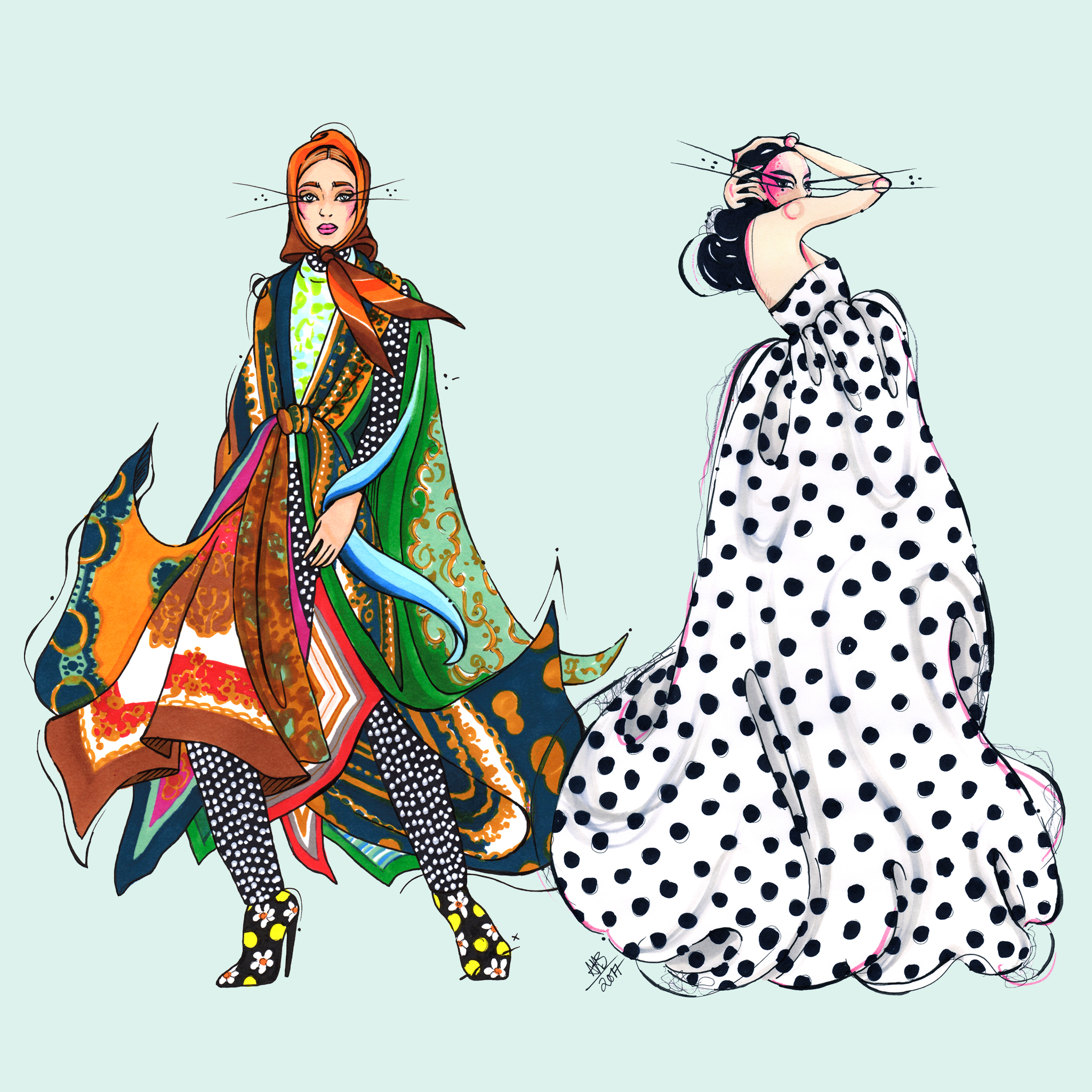 aase hopstock fashion illustration