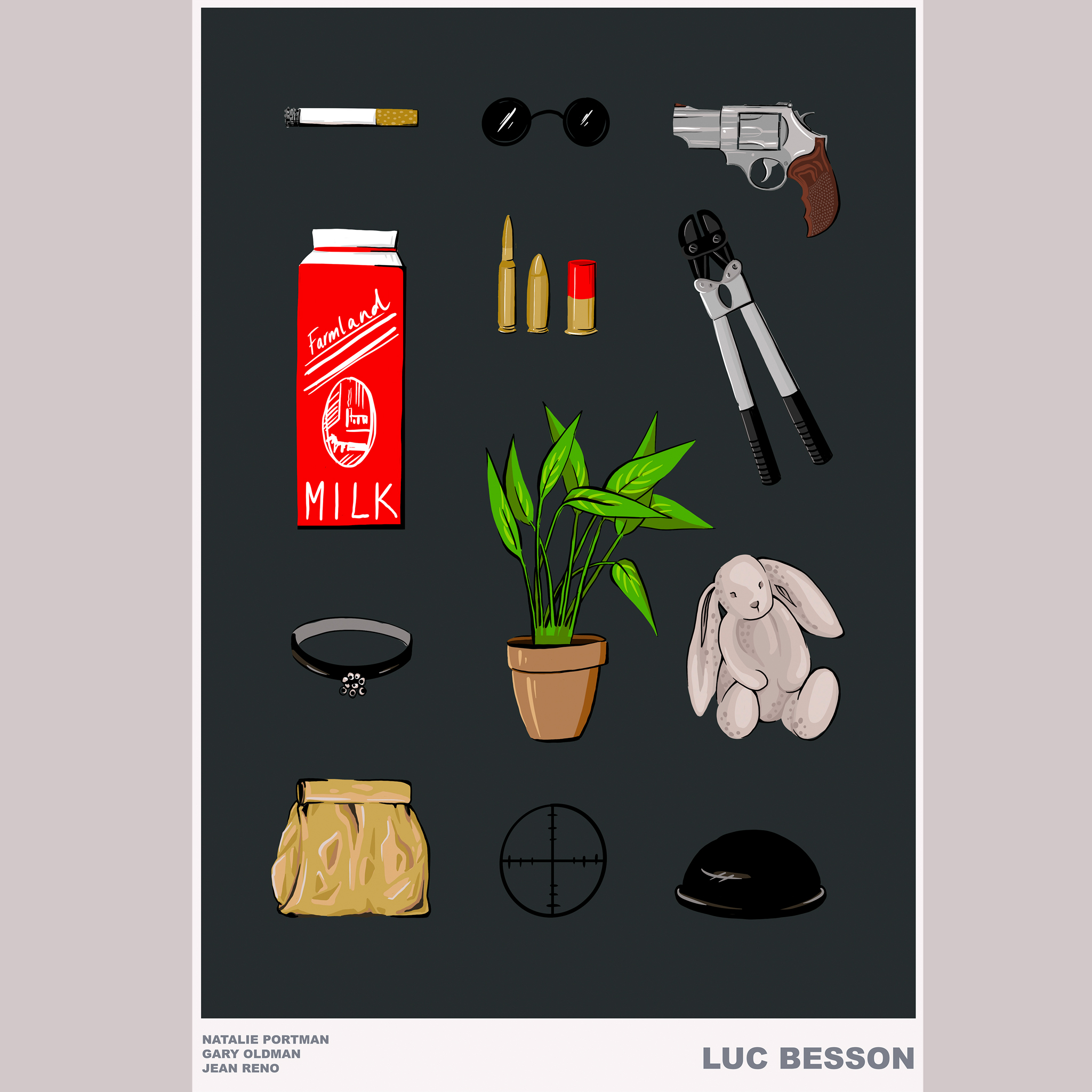 aase hopstock illustration movie poster design flatlay