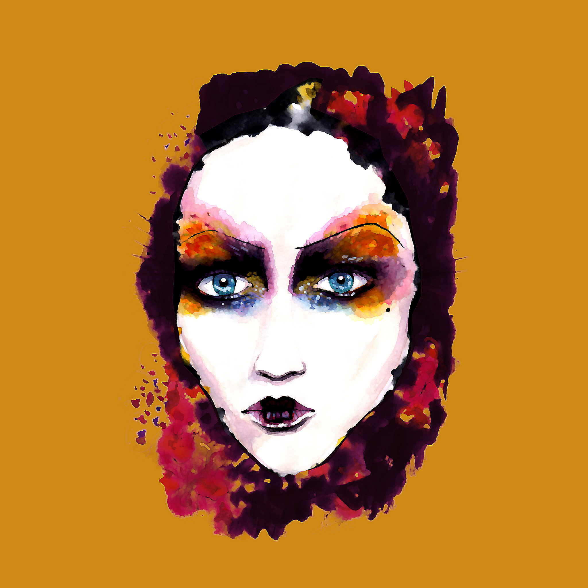 Bold and vibrant fashion beauty illustrationAase Hopstock