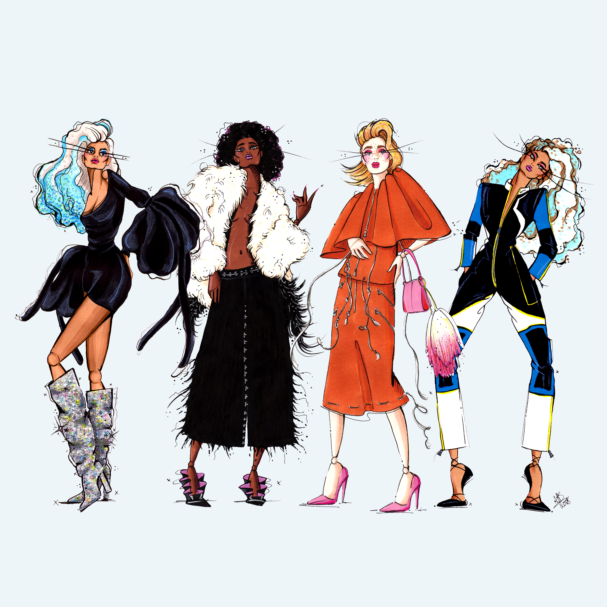 aase hopstock fashion illustration