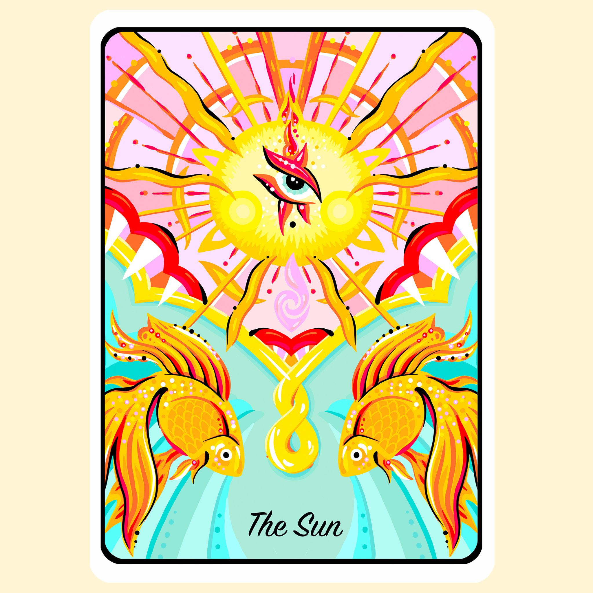 aase hopstock the sun tarot card modern illustrated